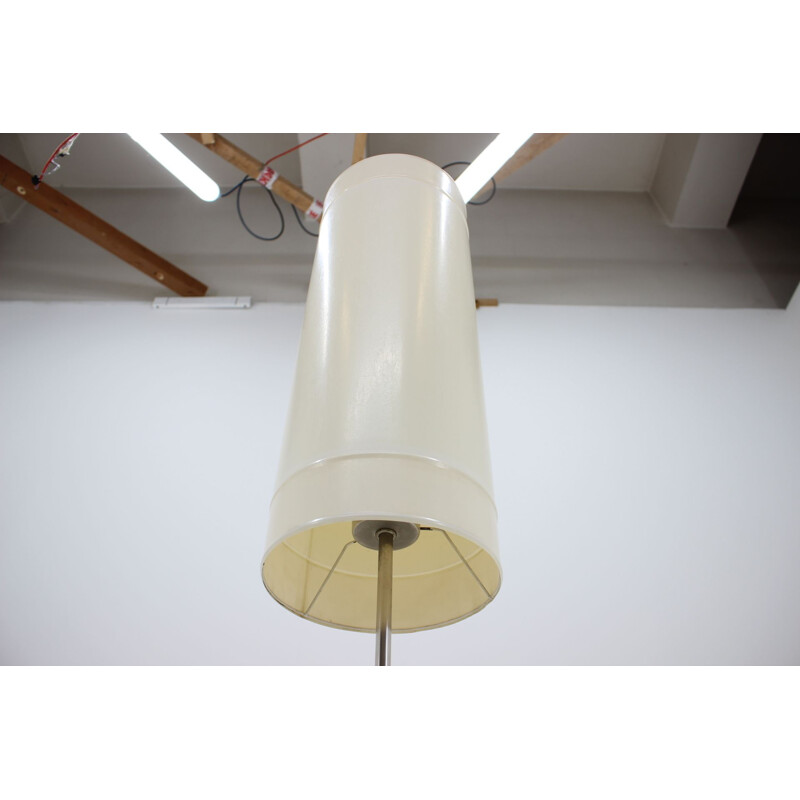 Lampadaire allemand vintage en métal, plastique et pierre 1970