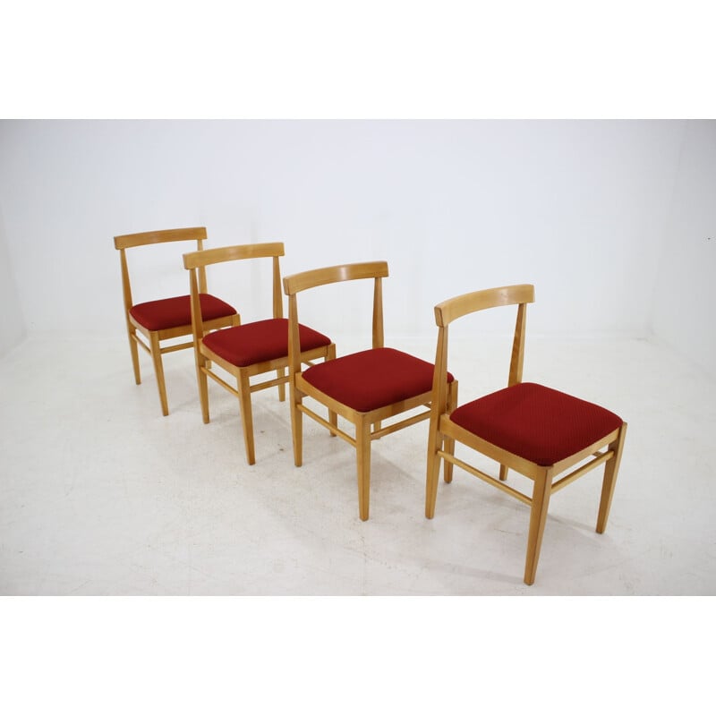 Suite vintage de 4 chaises à repas par Thon, 1970