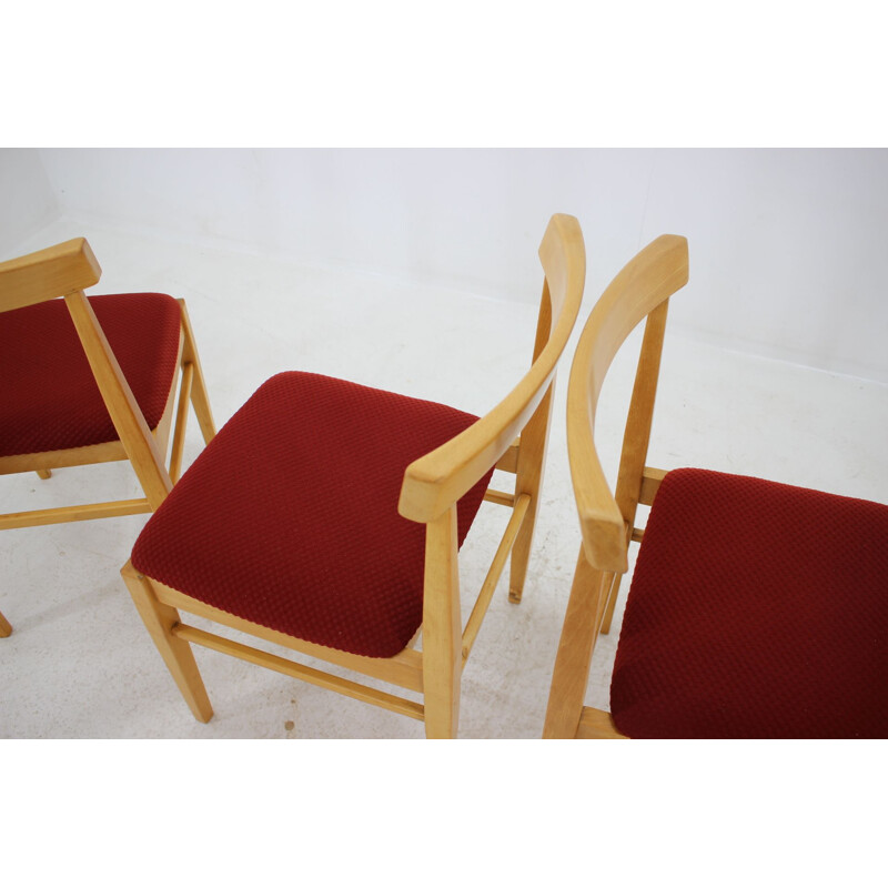Suite vintage de 4 chaises à repas par Thon, 1970