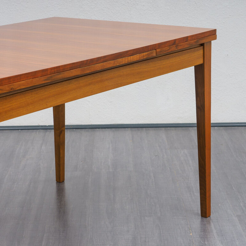 Vintage extendable walnut dining table, 1960s