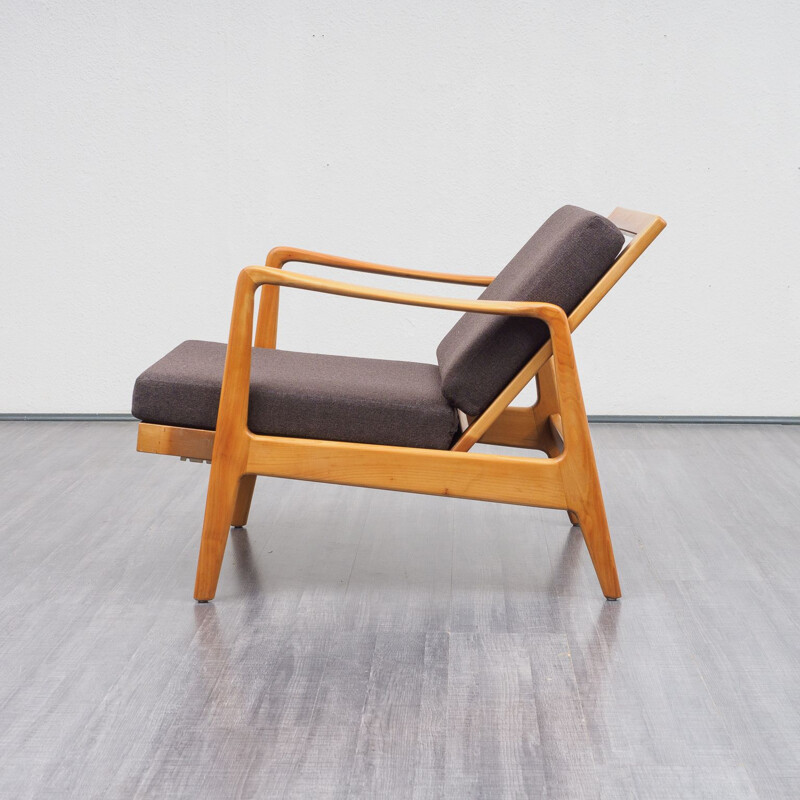 Vintage solid cherrywood armchair, 1950