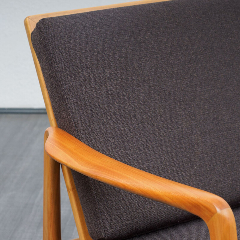 Vintage solid cherrywood armchair, 1950