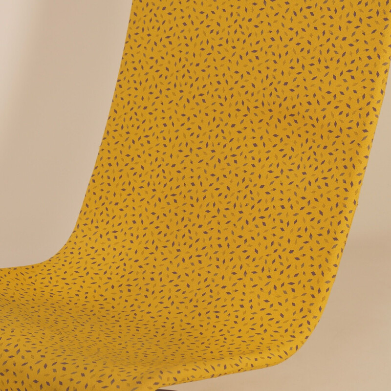 Sedia vintage Yellow 123 di Verner Panton per Fritz Hansen, 1970