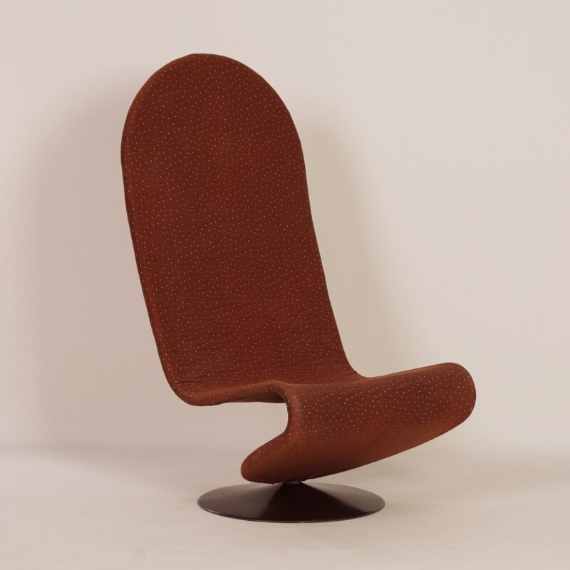 Silla Vintage Yellow 123 de Verner Panton para Fritz Hansen, 1970