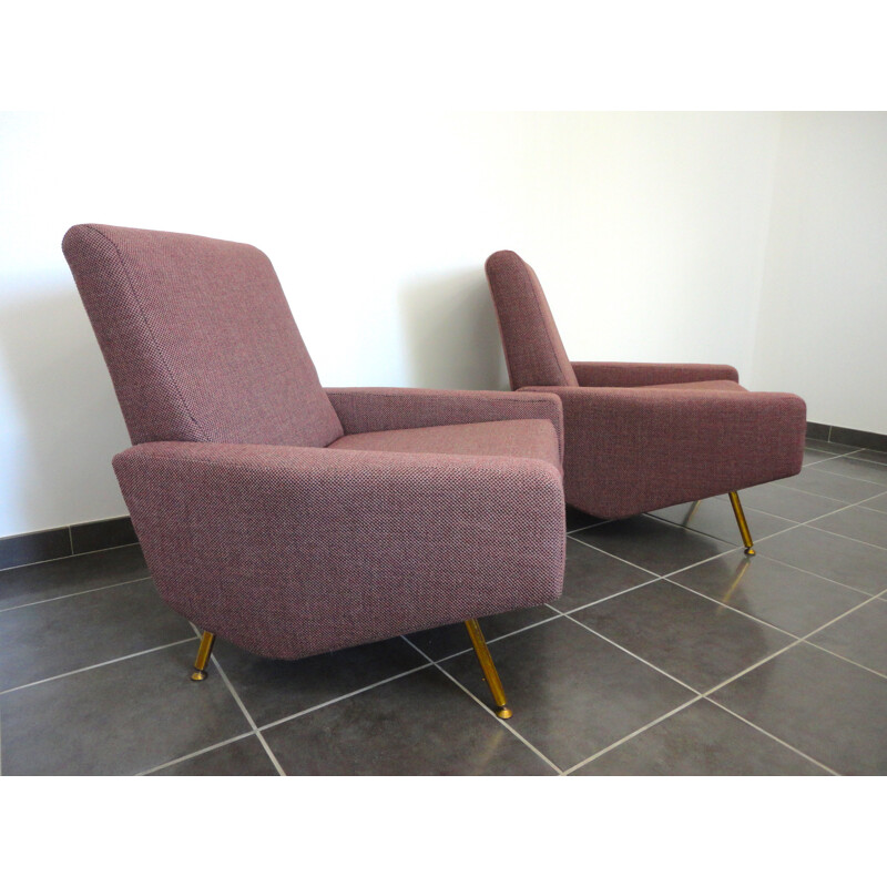 Airborne pair of Troika armchairs,  Pierre GUARICHE - 1950s