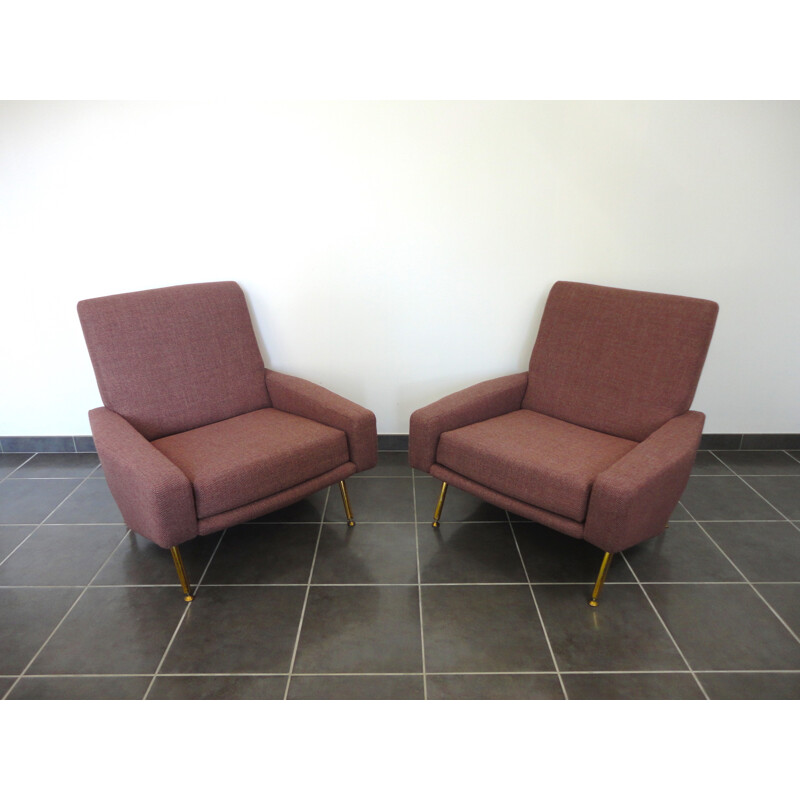 Airborne pair of Troika armchairs,  Pierre GUARICHE - 1950s