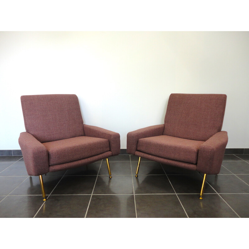 Airborne pair of Troika armchairs,  Pierre GUARICHE - 1950s