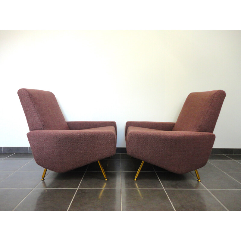 Airborne pair of Troika armchairs,  Pierre GUARICHE - 1950s
