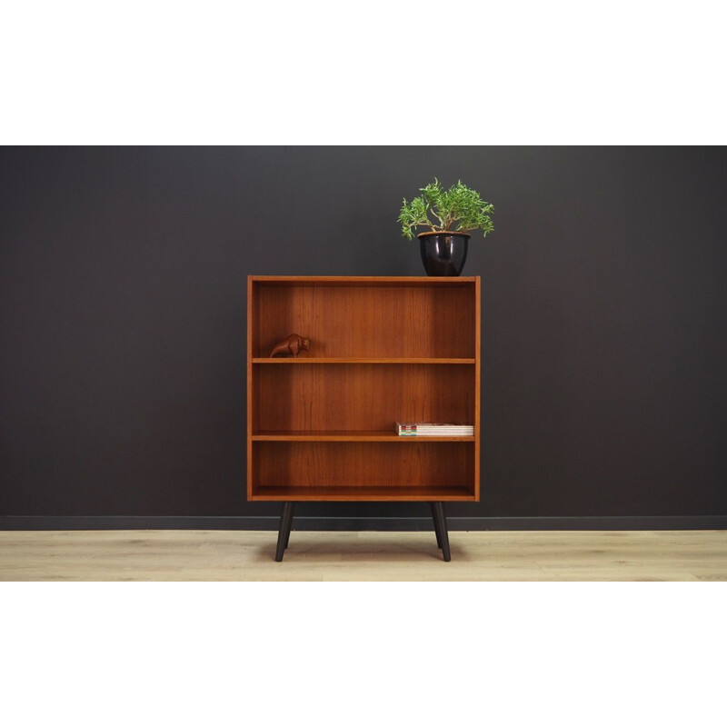 Vintage teak bookcase, Denmark, 1960-70s