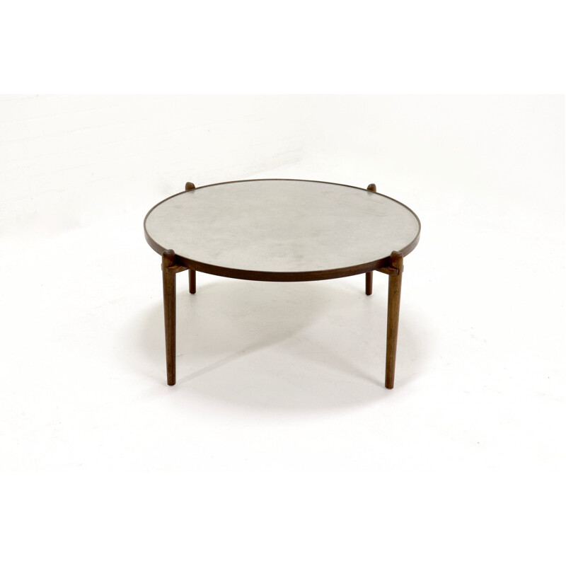 Table basse circulaire vintage de Heinz Lilienthal, 1960