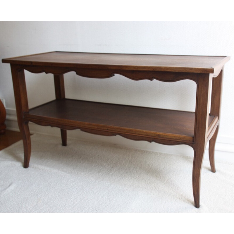 Large vintage console in beechwood - 1970s