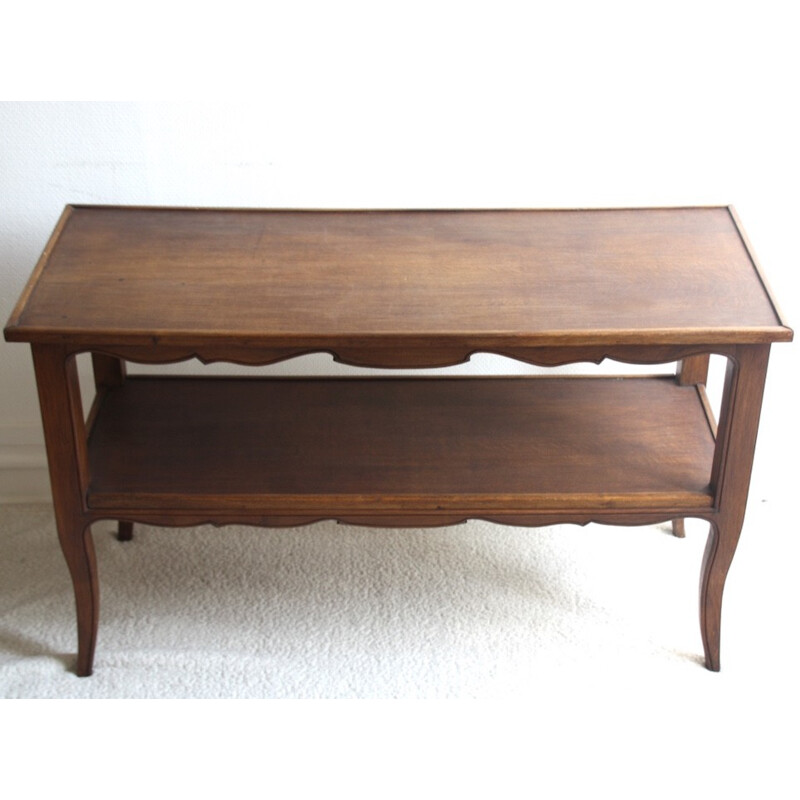 Large vintage console in beechwood - 1970s