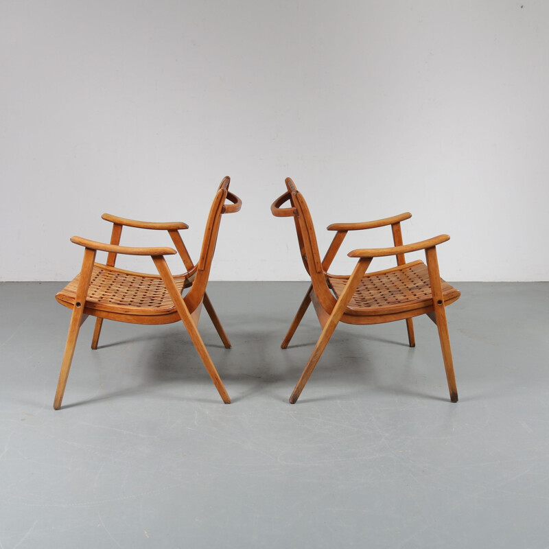 Paire de chaises longues vintage par Erich Dieckmann pour Gelanka Tyskland, Allemagne 1930