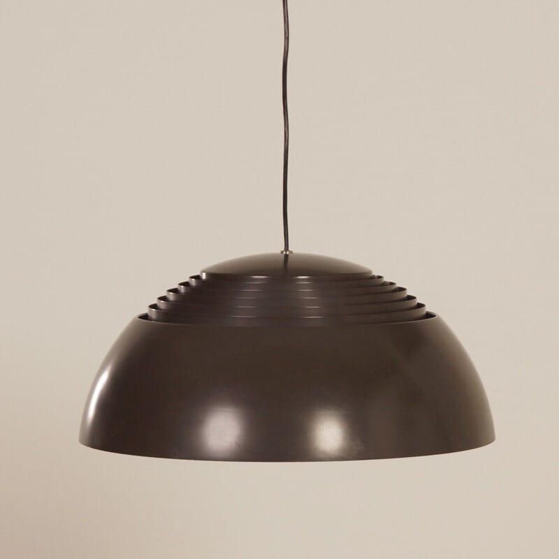 Vintage brown AJ Hanging Lamp by Arne Jacobsen for Louis Poulsen, 1970