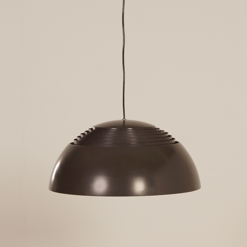 Vintage brown AJ Hanging Lamp by Arne Jacobsen for Louis Poulsen, 1970