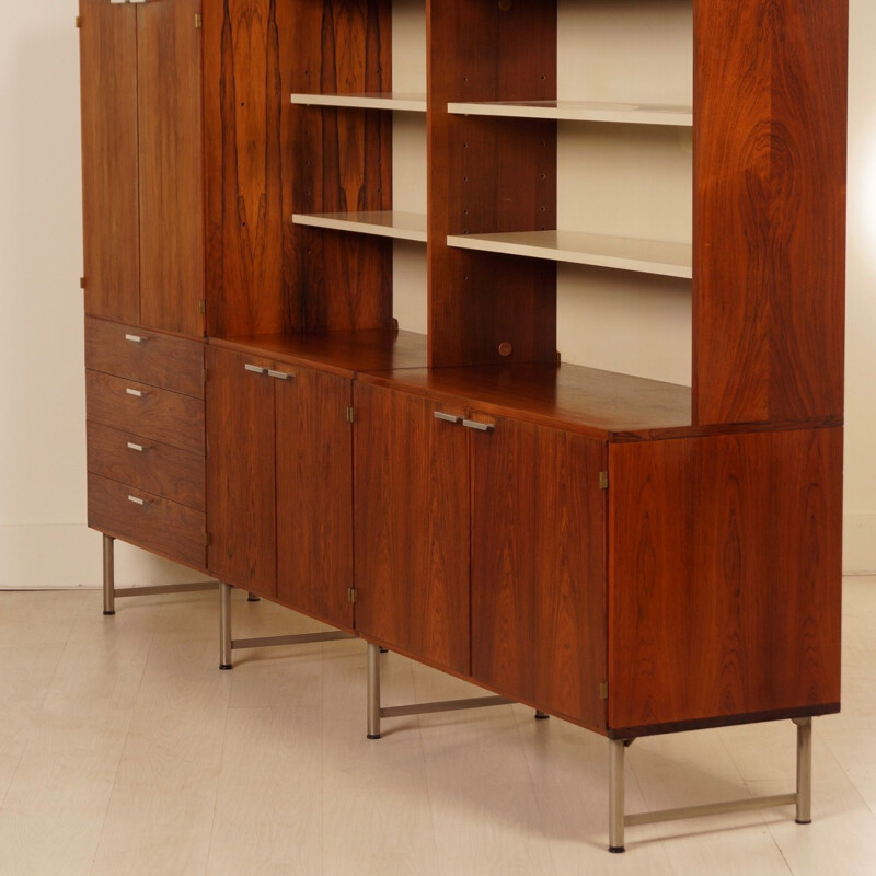Vintage rosewood bookcase by Cees Braakman for Pastoe, 1960