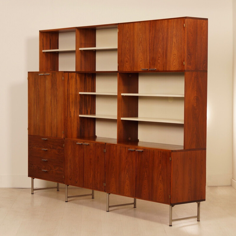 Vintage rosewood bookcase by Cees Braakman for Pastoe, 1960