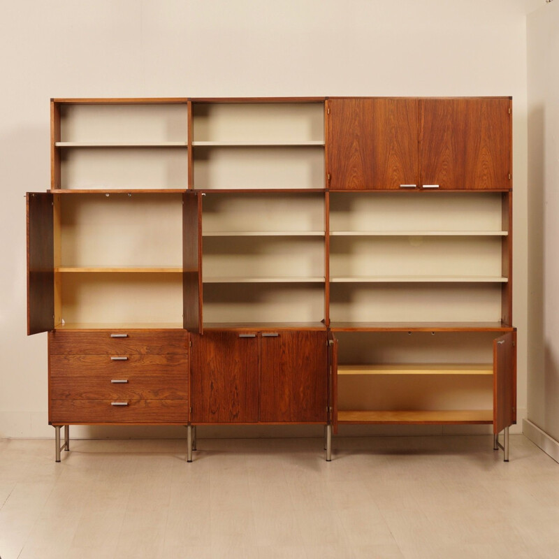 Vintage rosewood bookcase by Cees Braakman for Pastoe, 1960