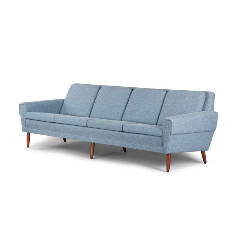 Vintage danish sofa by Folke Ohlsson for Dux in light blue wool, 1960
