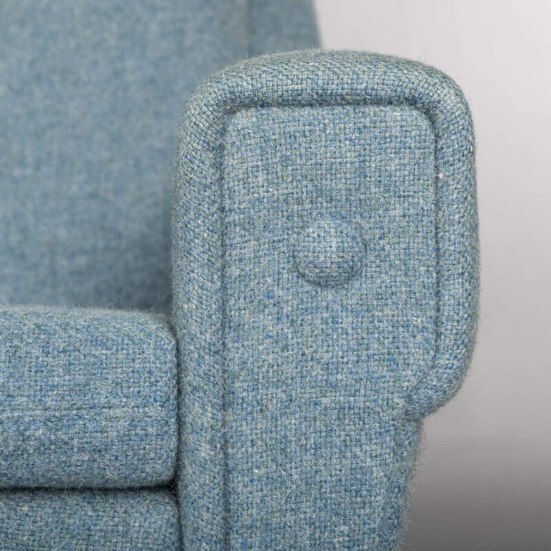 Vintage danish sofa by Folke Ohlsson for Dux in light blue wool, 1960