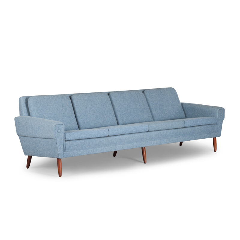 Vintage danish sofa by Folke Ohlsson for Dux in light blue wool, 1960