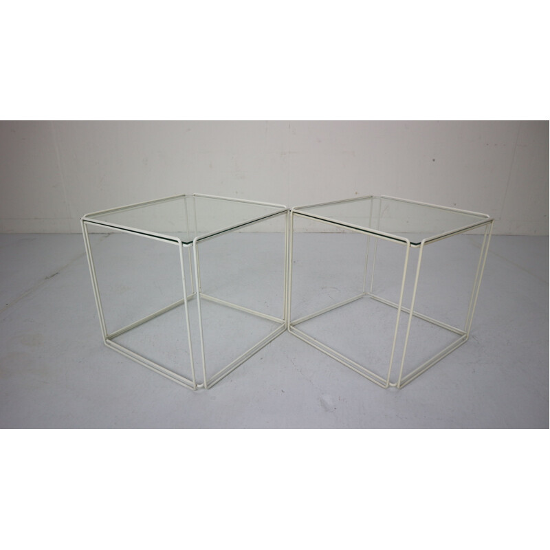 Set of 2 Graphical Isoceles Side Tables by Max Sauze Isoceles for Atrow, 1970s