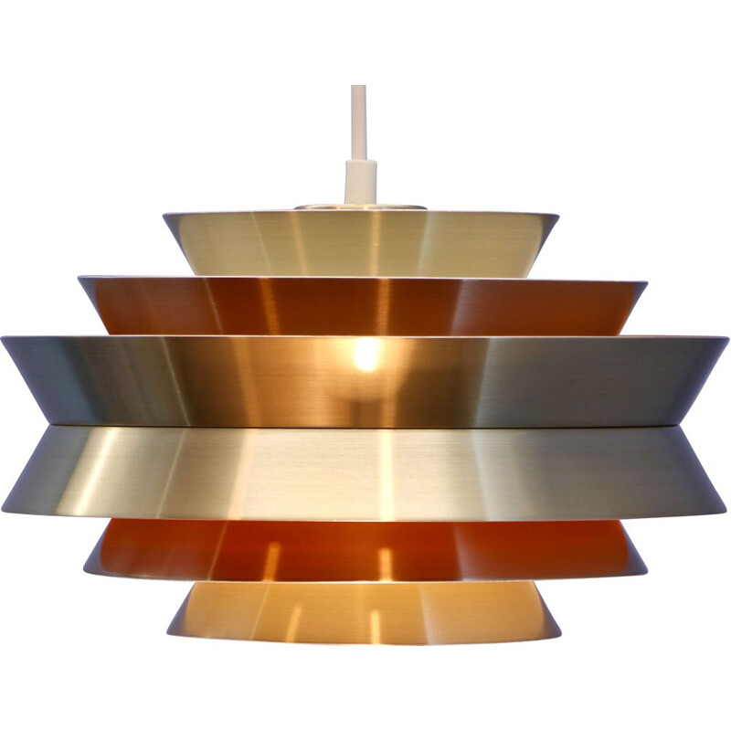 Vintage hanging lamp "Trava" in brass by Carl Thore for Granhaga, 1970s