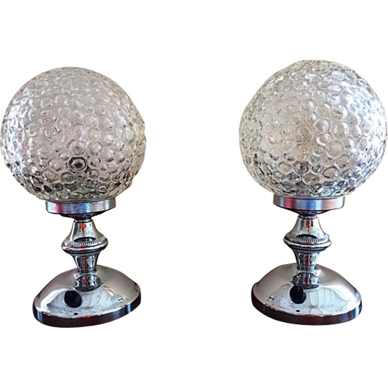 Set of 2 vintage Globe lamps by Limburg for Helena T, 1960s