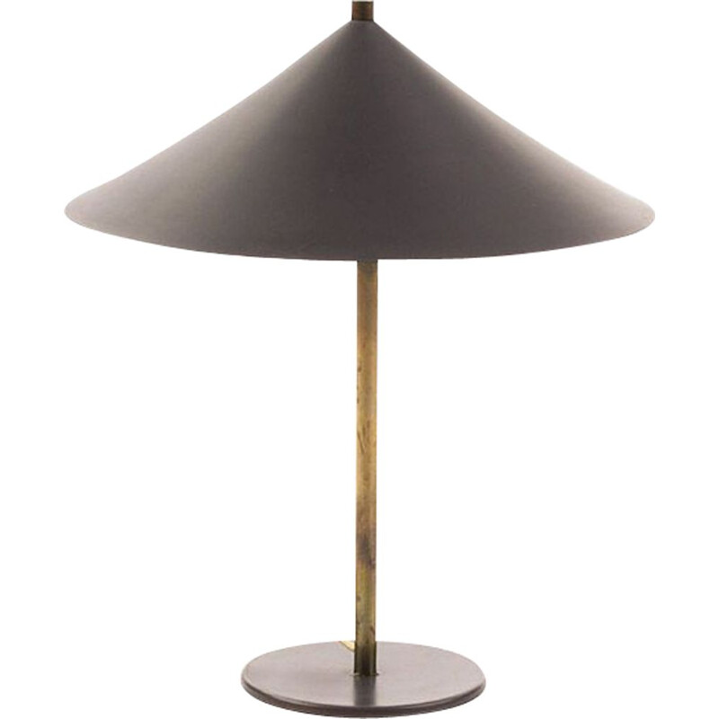 Vintage dark grey table lamp, Denmark, 1960s