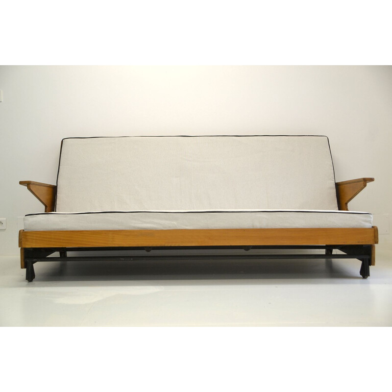 Restored vintage bed sofa 1950