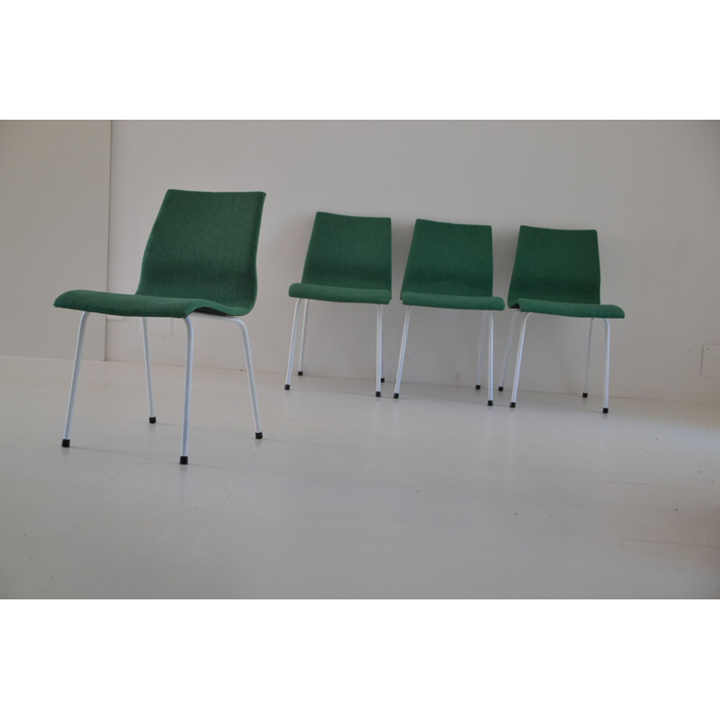 Suite von 4 Vintage-Stühlen Gruppe IV Charron, René-Jean Caillette - 1950