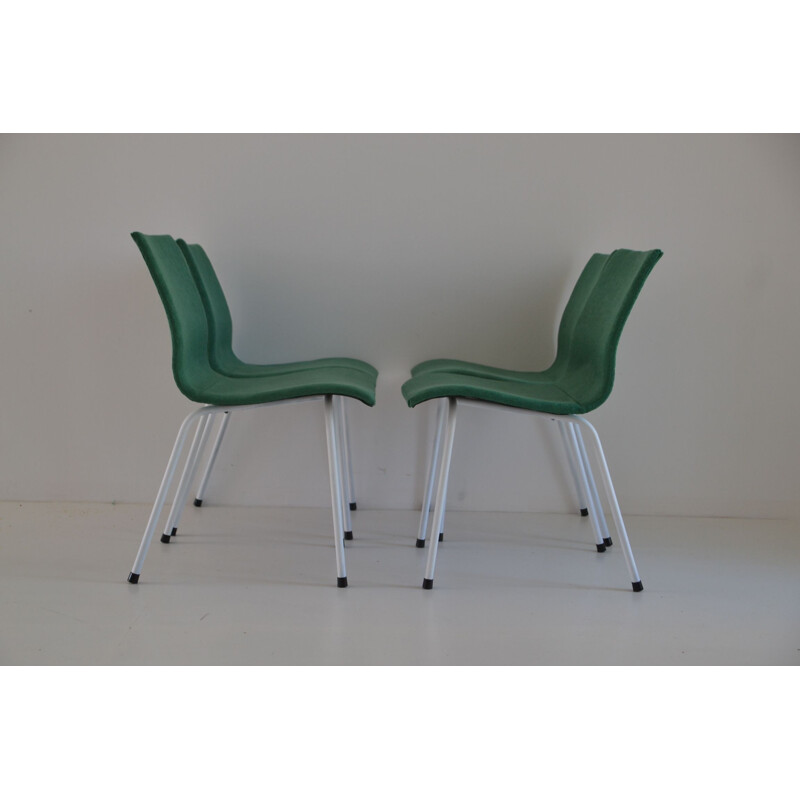 Suite de 4 chaises vintage groupe IV Charron, René-Jean Caillette - 1950