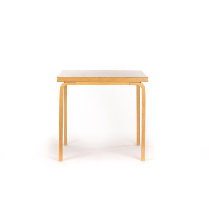 Table à repas vintage en bois et linoléum par Alvar Aalto