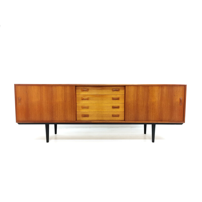 Vintage teak sideboard by Clausen & Son, Denmark, 1960s