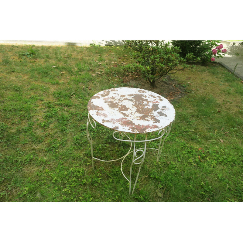 Vintage painted metal garden table, 1950s