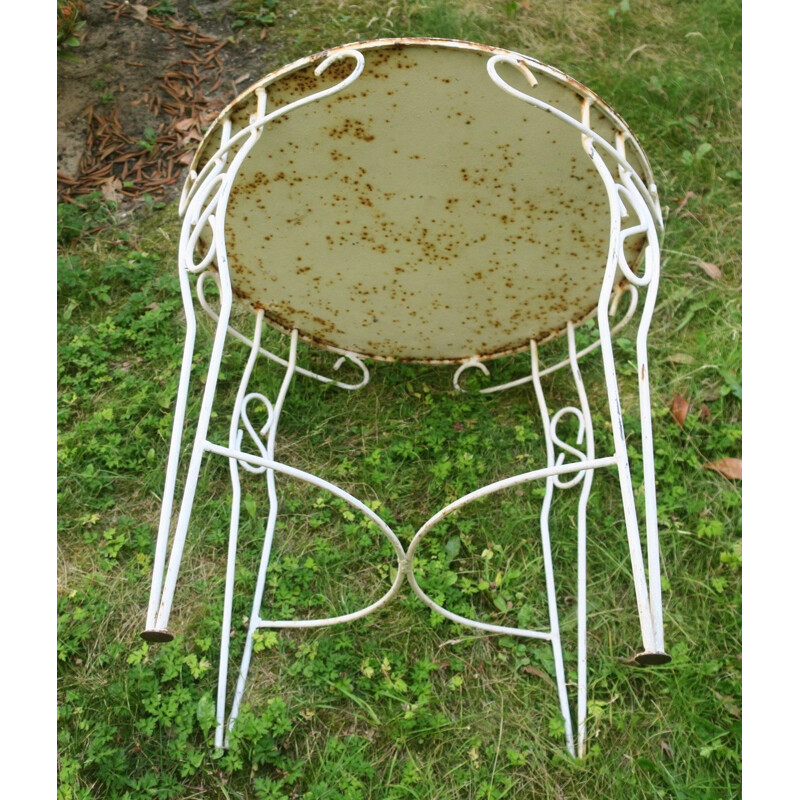 Vintage painted metal garden table, 1950s