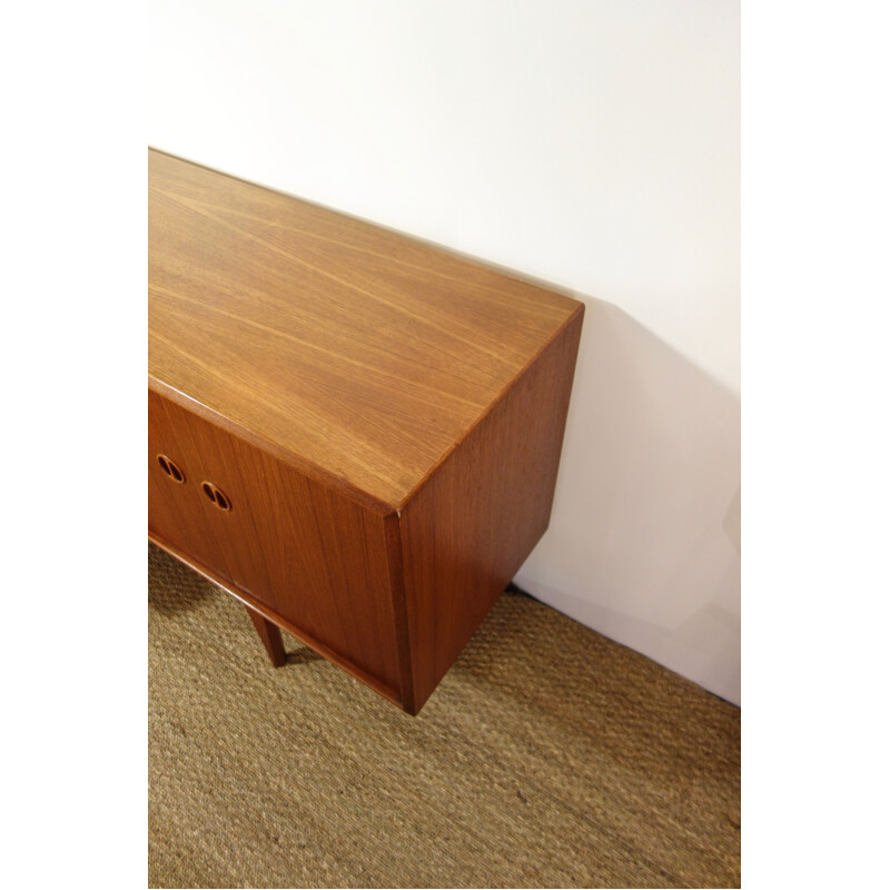 Vintage teak and brass details sideboard, 1960s