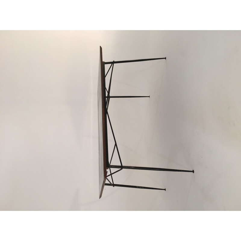 Vintage iron dining table by Henri Lancel