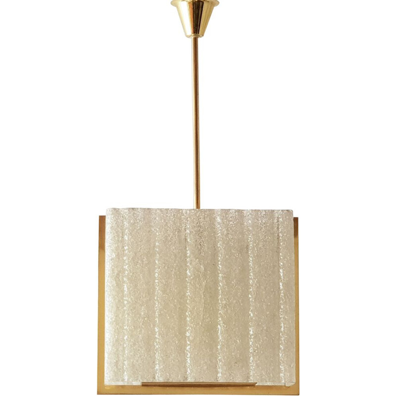 Vintage resin hanging lamp by Arlus, 1950 