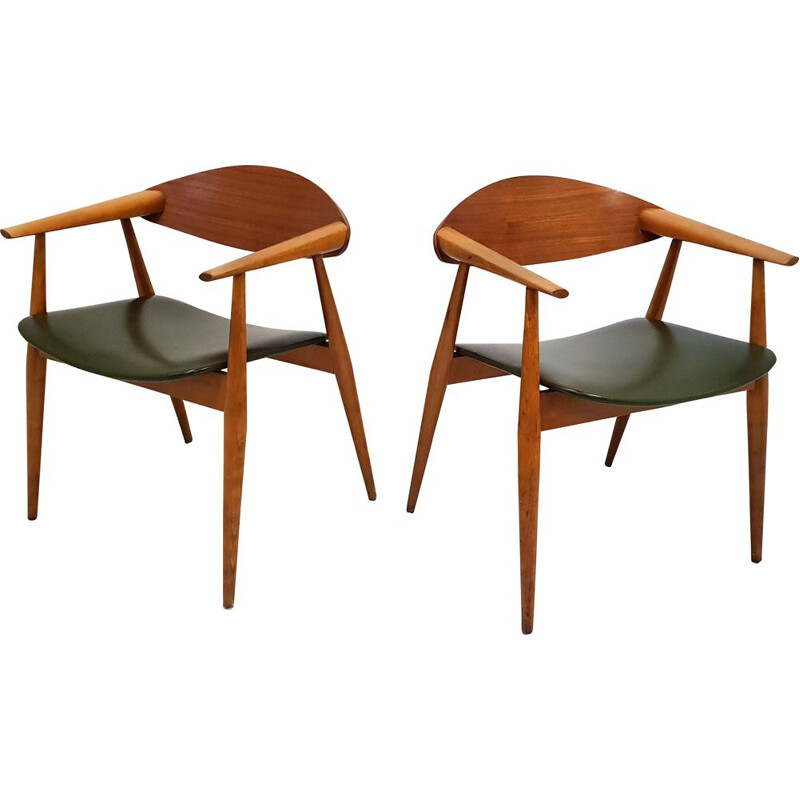 Pair of vintage Scandinavian armchairs 1960