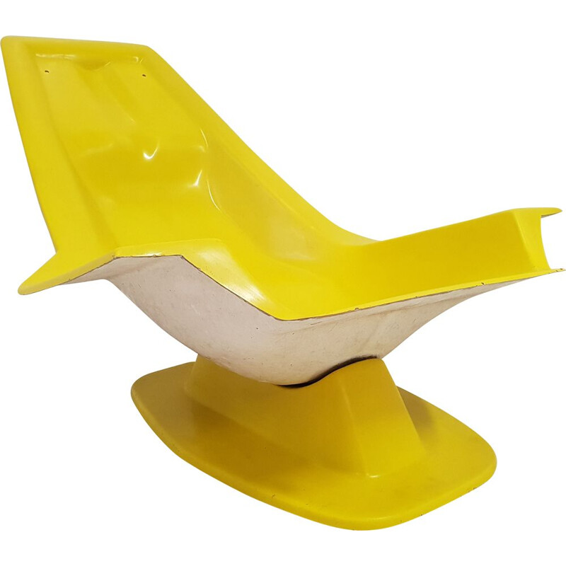 Vintage armchair by Charles Zublena for Les Plastiques de Bourgogne 1970 