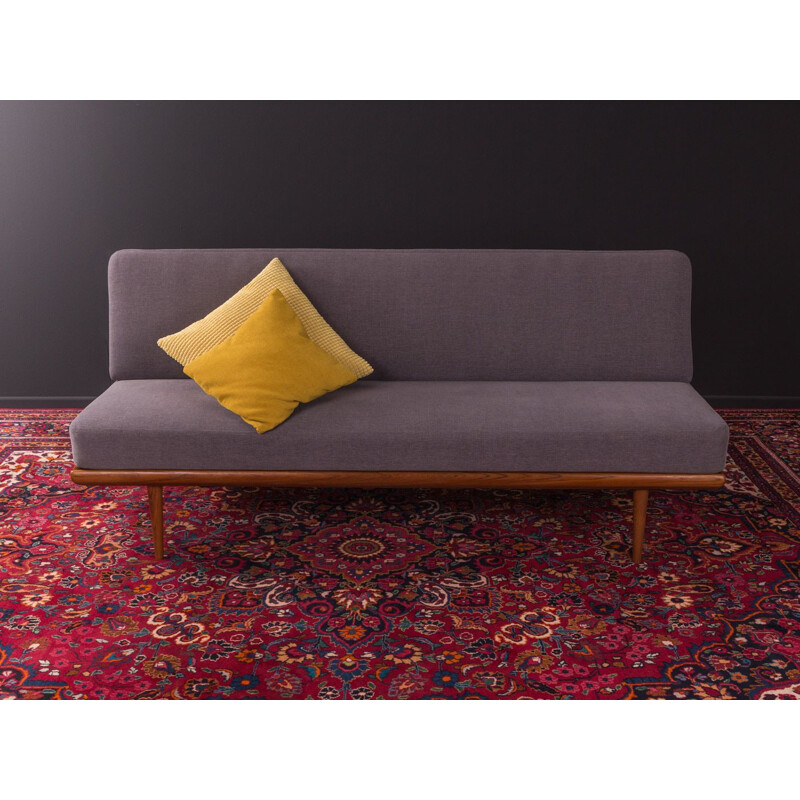 Vintage teak grey-purple sofa by Peter Hvidt & Orla Mølgaard-Nielsen, 1960s