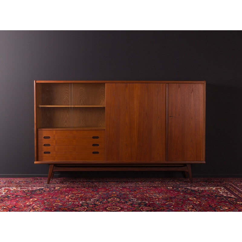 Vintage teak and glass sideboard, Germany, 1960s