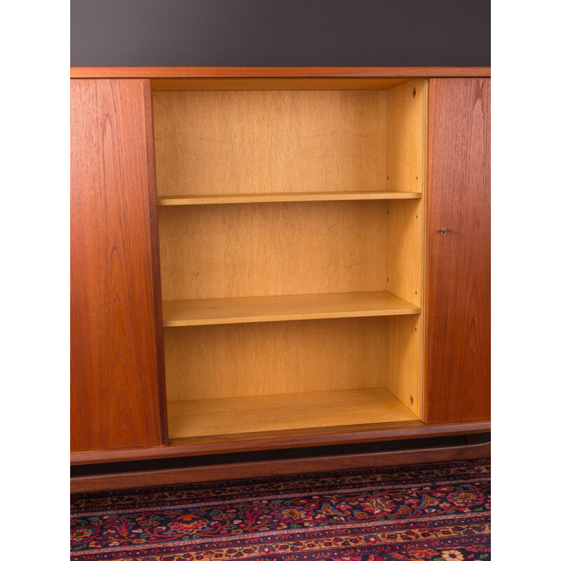 Vintage teak and glass sideboard, Germany, 1960s