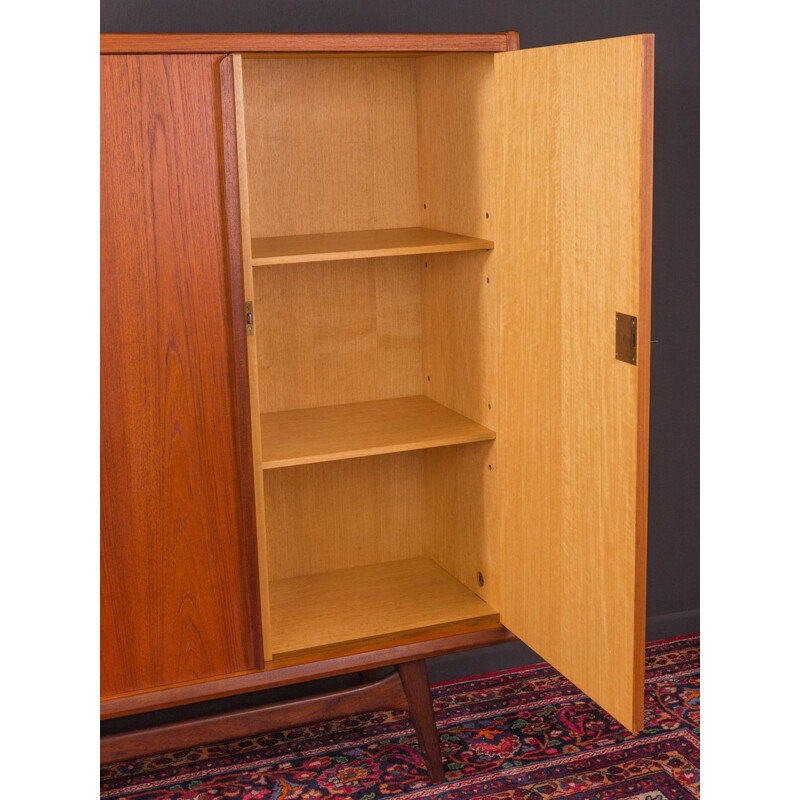 Vintage teak and glass sideboard, Germany, 1960s