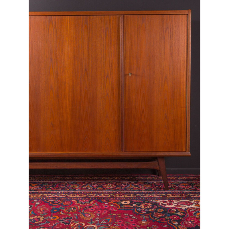 Vintage teak and glass sideboard, Germany, 1960s