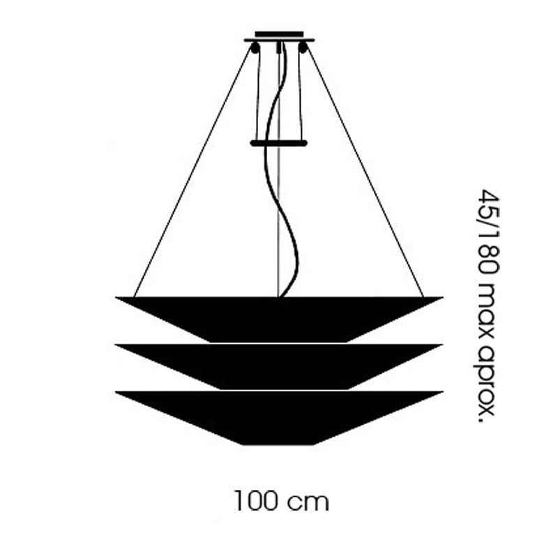 Flotation lamp in wire, iron ring and japanese paper, Ingo MAURER - 1980s