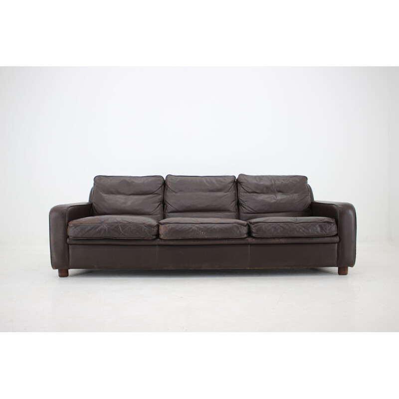 Vintage leather 3-Seather sofa by Georg Thams 1960