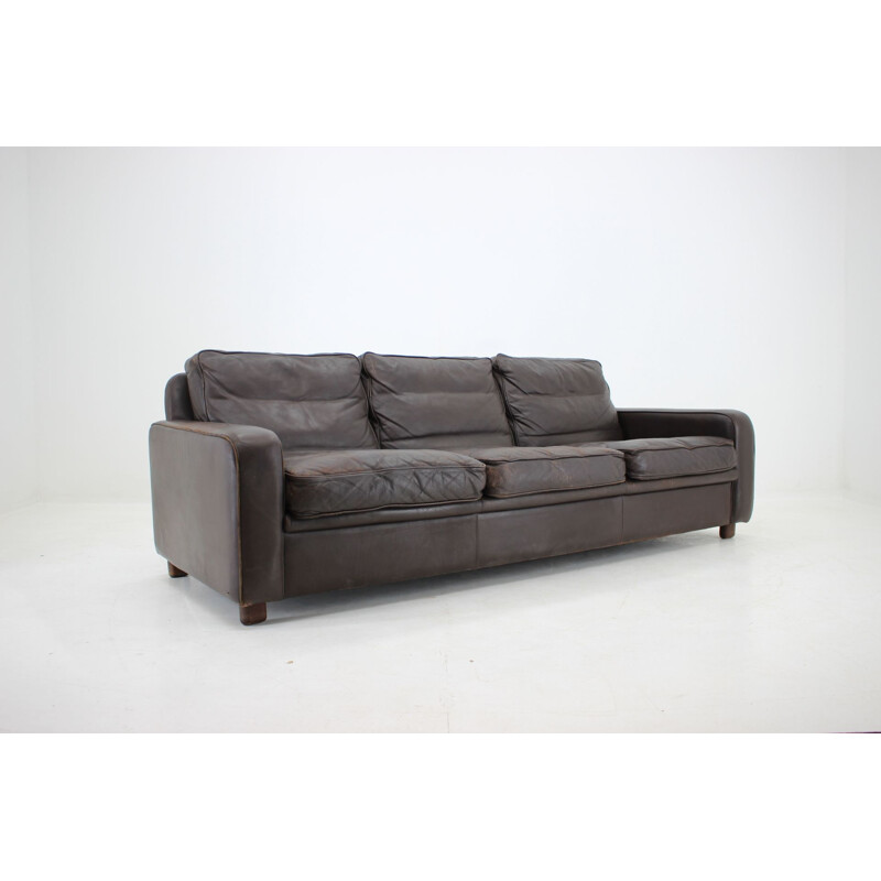 Vintage leather 3-Seather sofa by Georg Thams 1960