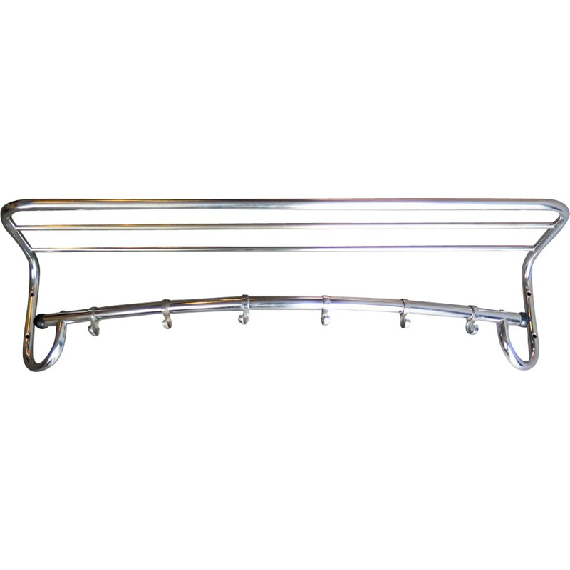 Vintage coat rack in chrome metal 1950s